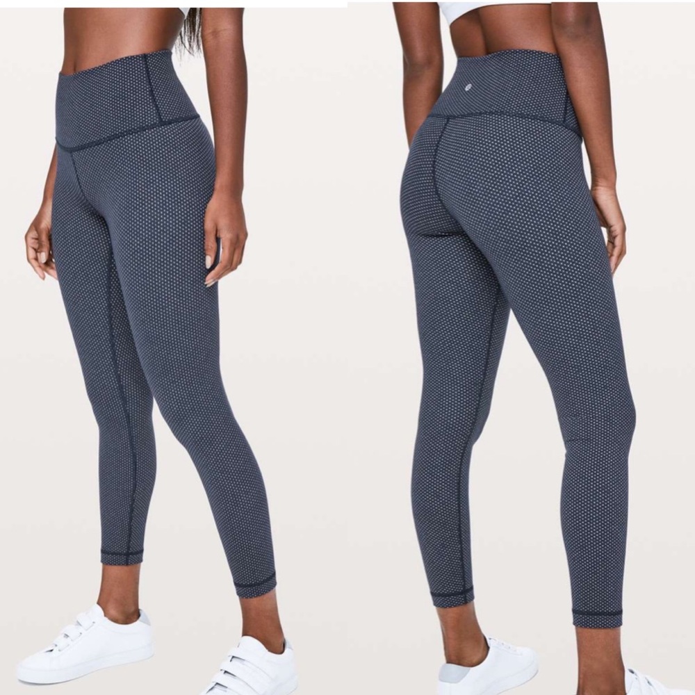 Lululemon Wunder Under High Rise Tight 25” Navy Onyx Blue- Size 2